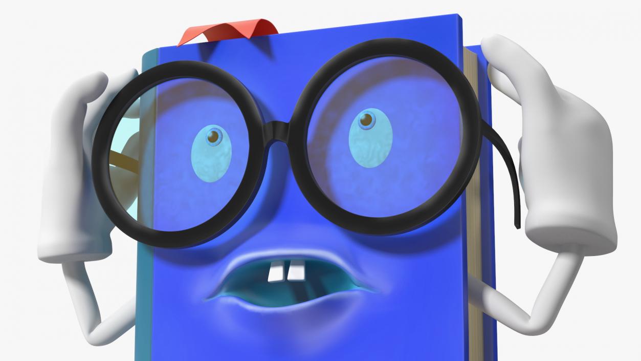 3D model Blue Book Character Weary Pose