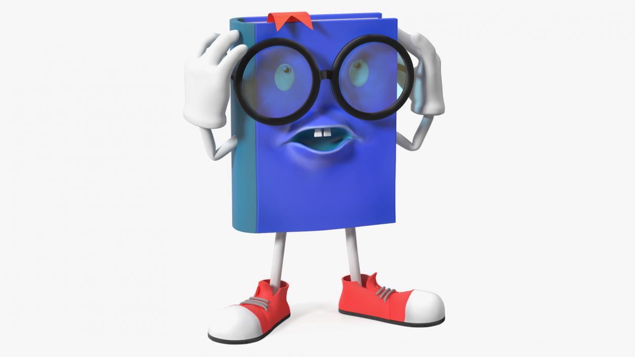 3D model Blue Book Character Weary Pose