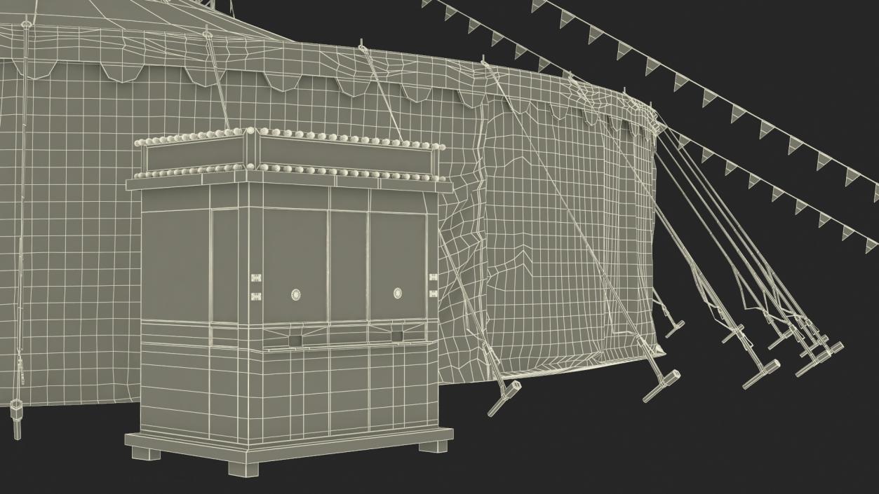 Circus Tent with Ticket Booth 3D model