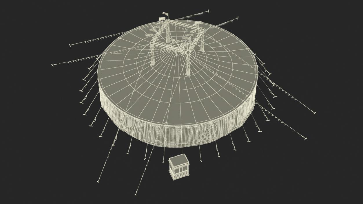 Circus Tent with Ticket Booth 3D model