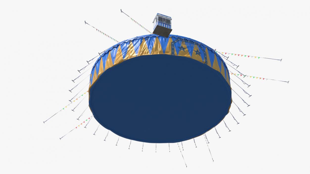 Circus Tent with Ticket Booth 3D model