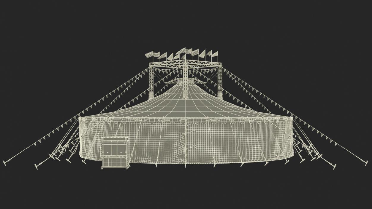 Circus Tent with Ticket Booth 3D model