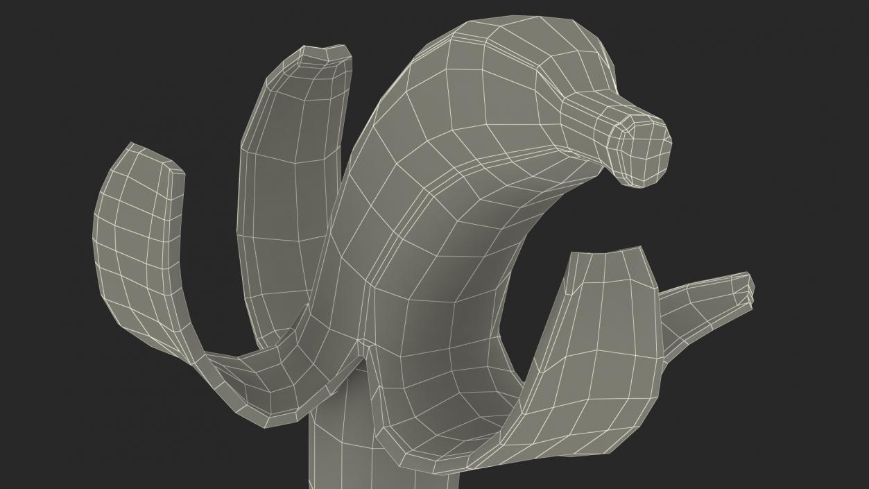 3D Banana Peeled model