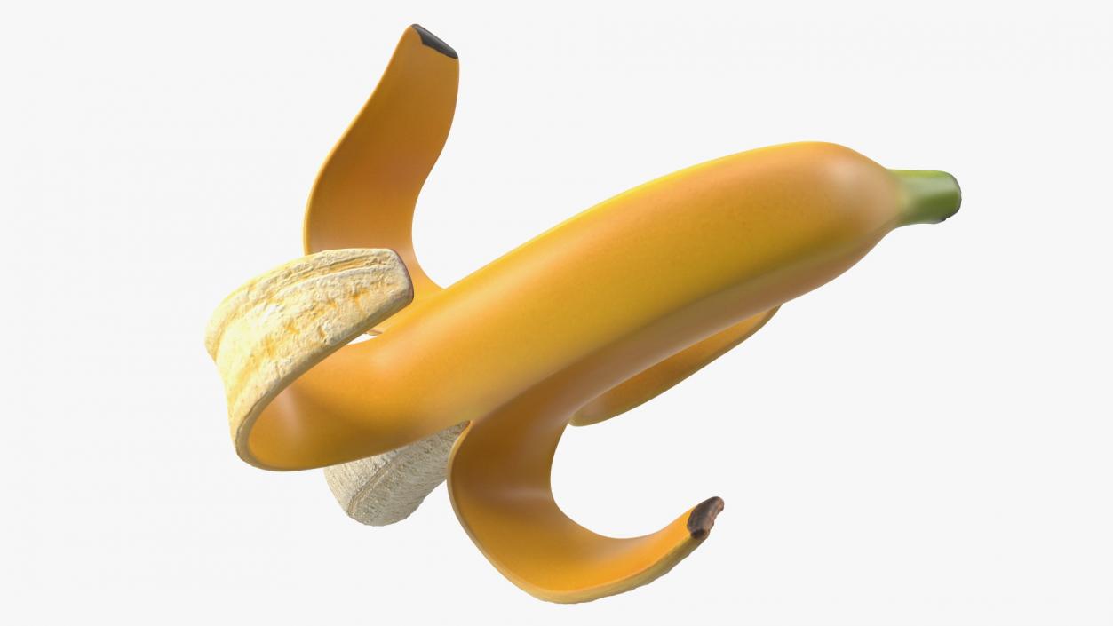 3D Banana Peeled model