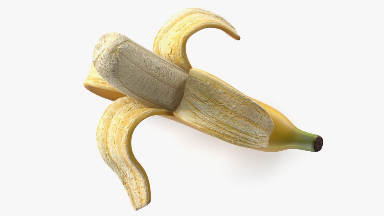 3D Banana Peeled model