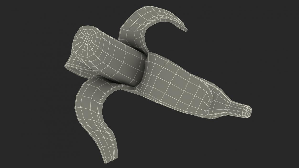 3D Banana Peeled model