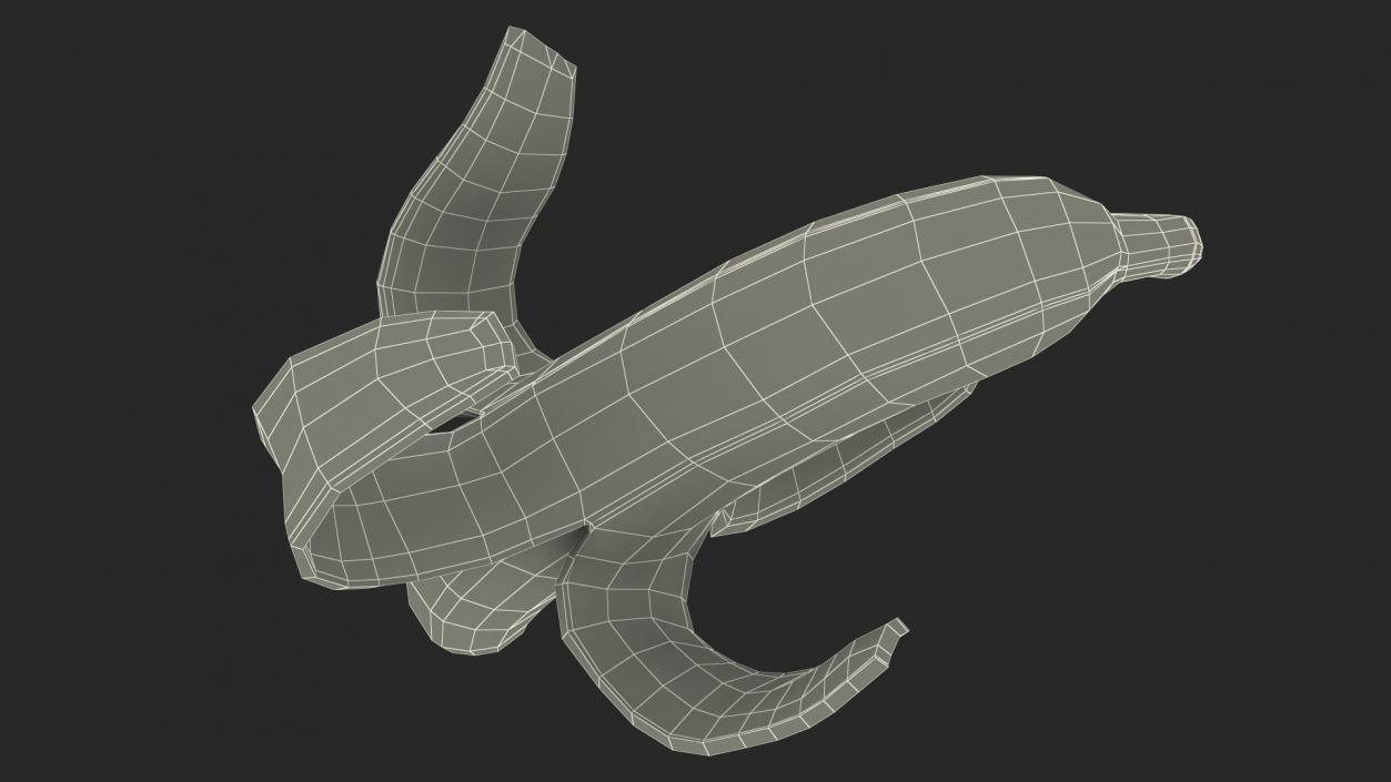 3D Banana Peeled model