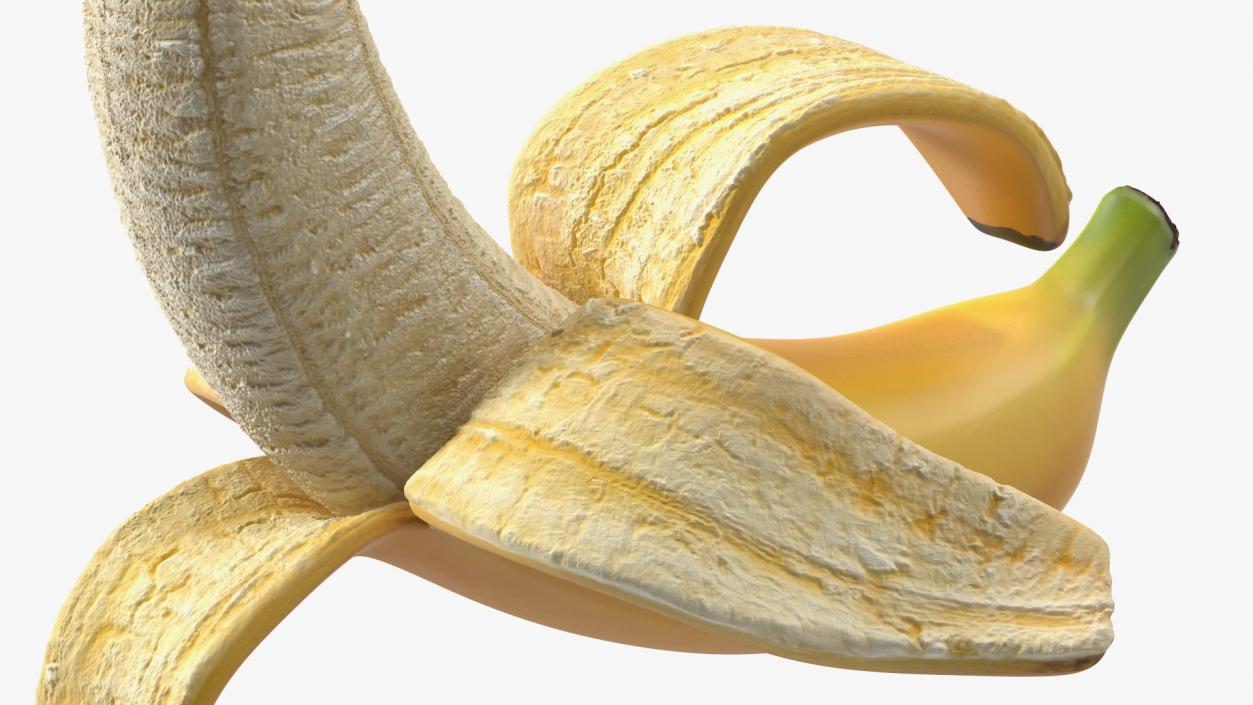 3D Banana Peeled model