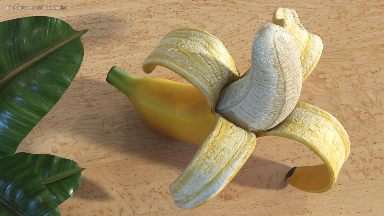 3D Banana Peeled model