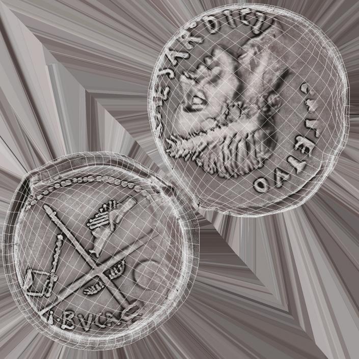 Denarius Ancient Roman Silver Coin 3D model