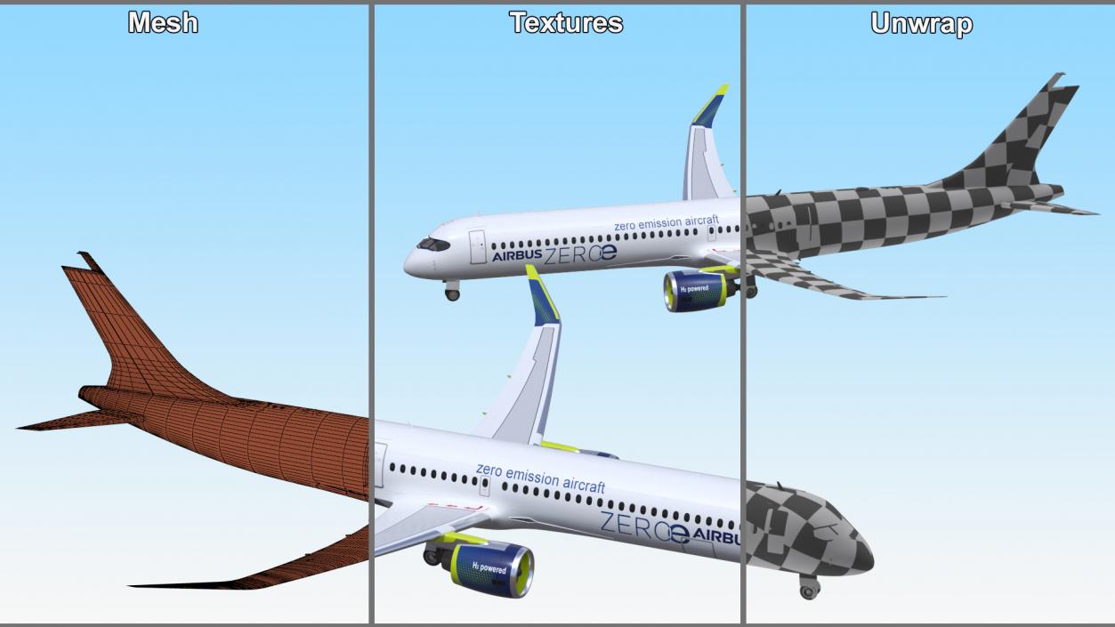 3D Airbus ZEROe Turbofan