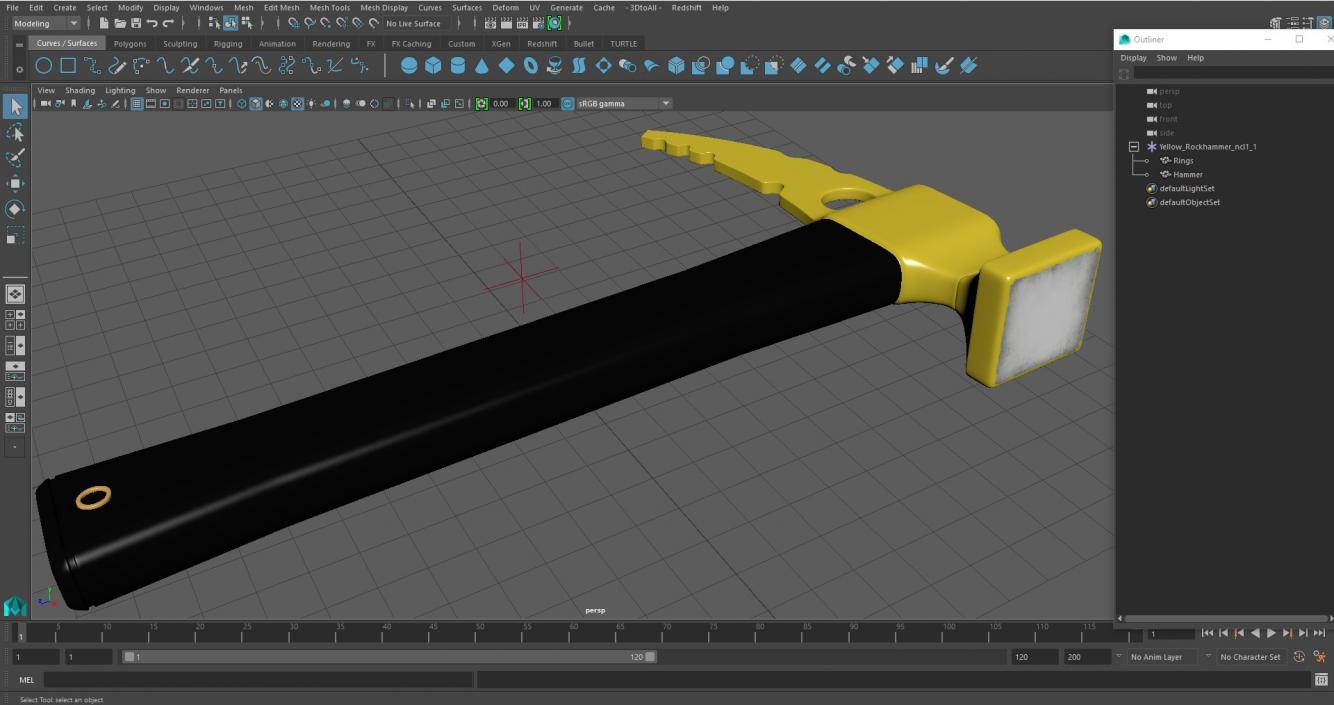 Yellow Rockhammer 3D