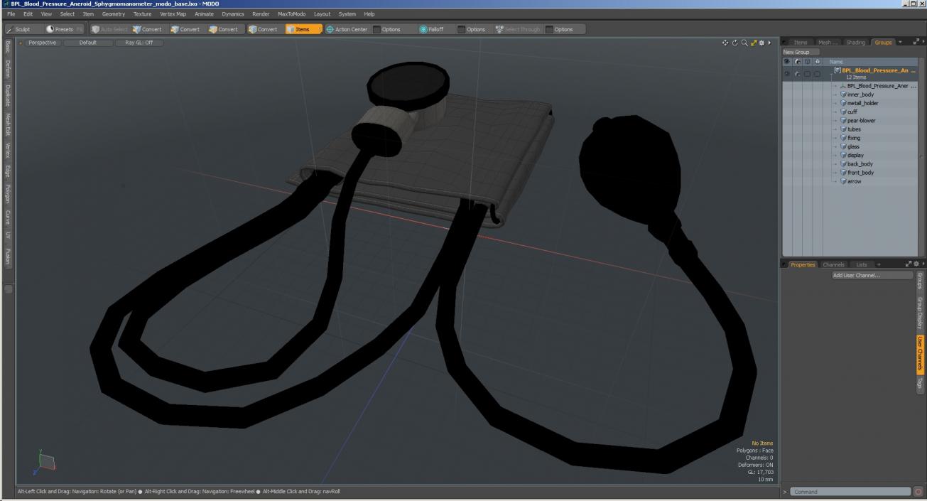 3D BPL Blood Pressure Aneroid Sphygmomanometer model