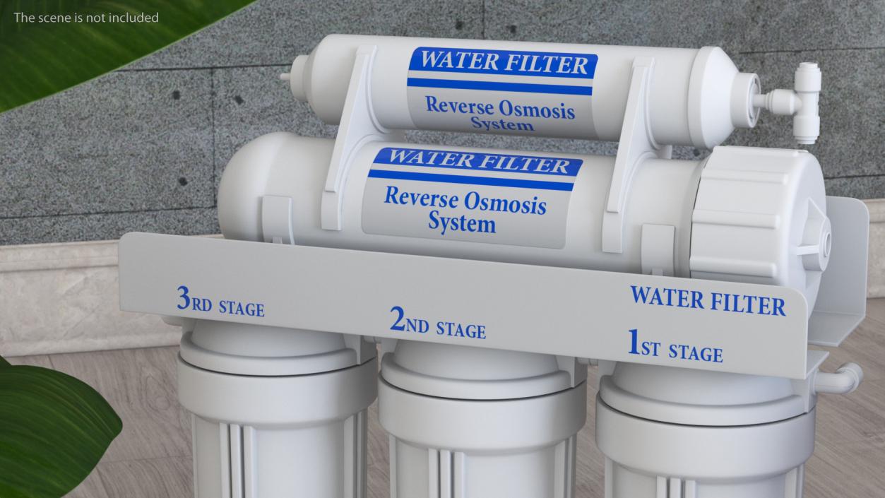 3D Reverse Osmosis Drinking Water Filtration System model