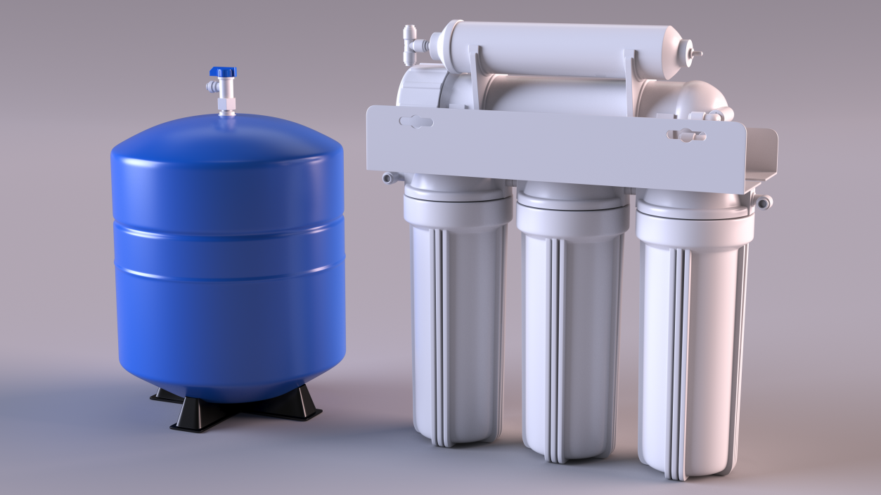 3D Reverse Osmosis Drinking Water Filtration System model