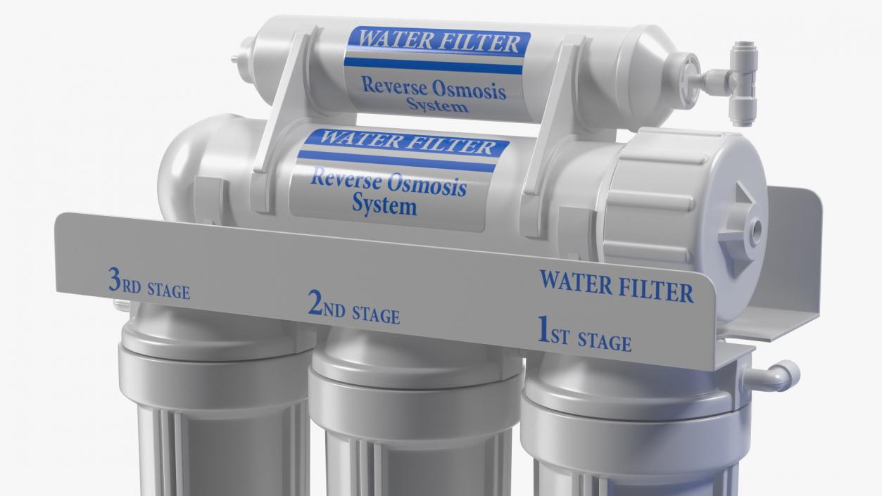 3D Reverse Osmosis Drinking Water Filtration System model