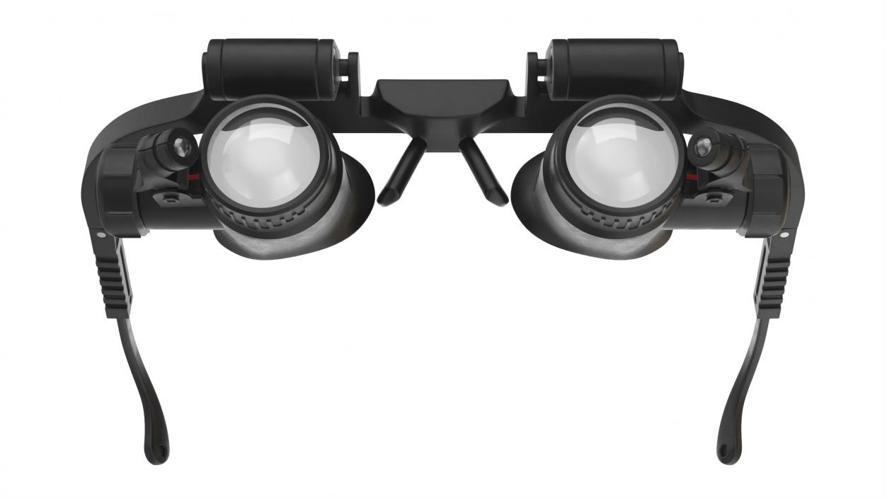 Binocular Magnifying Glasses Black 3D model