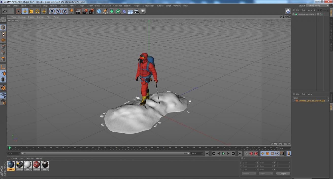 3D Climber Goes to Everest model