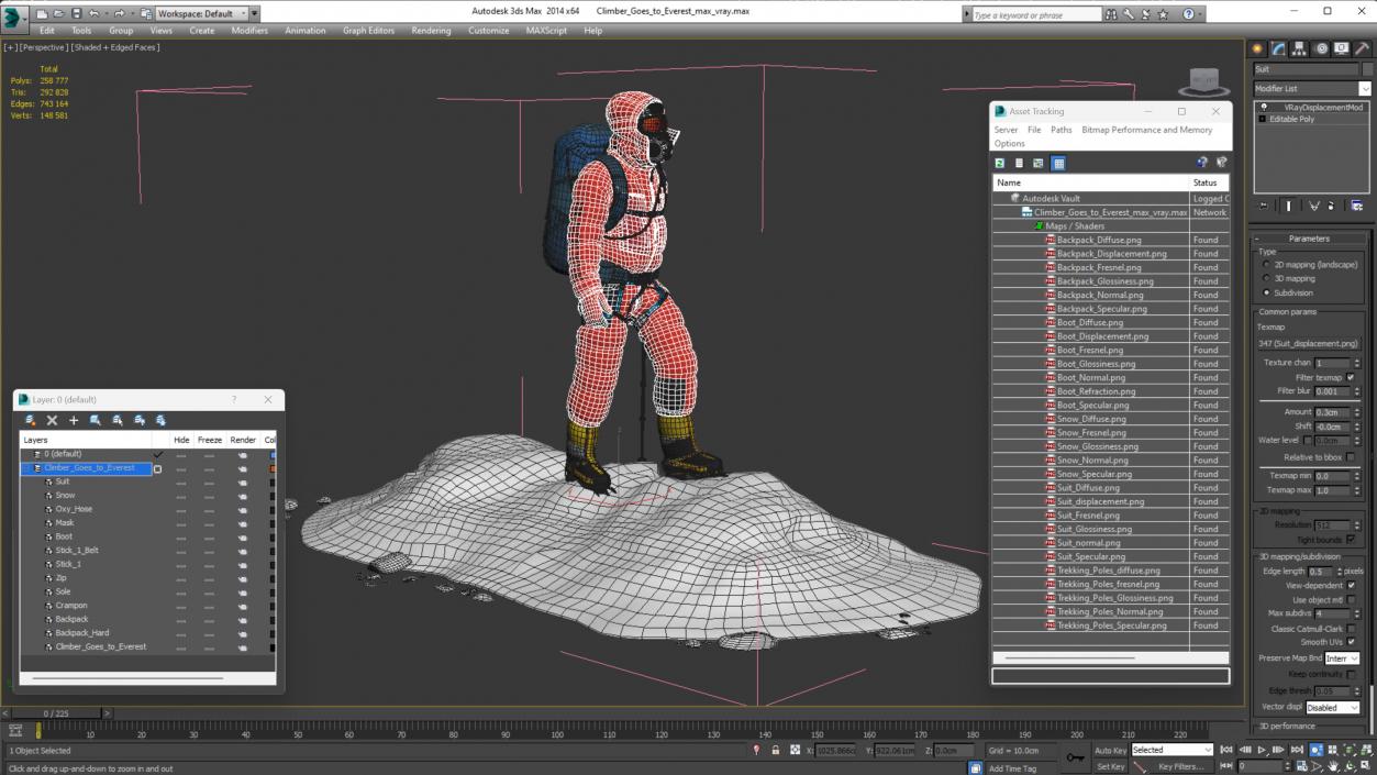 3D Climber Goes to Everest model