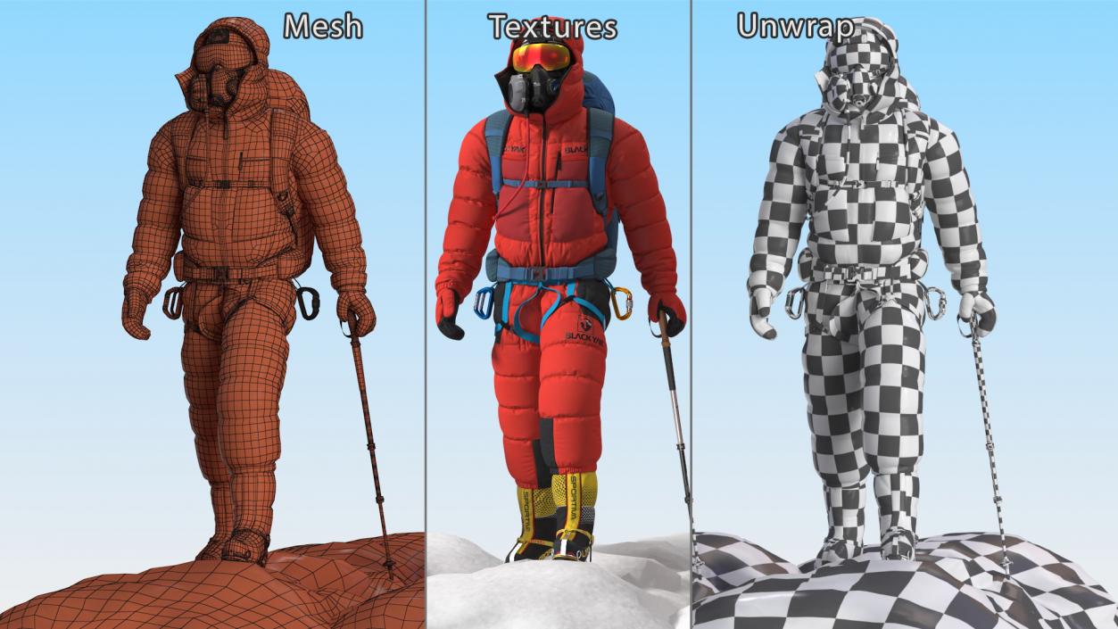 3D Climber Goes to Everest model