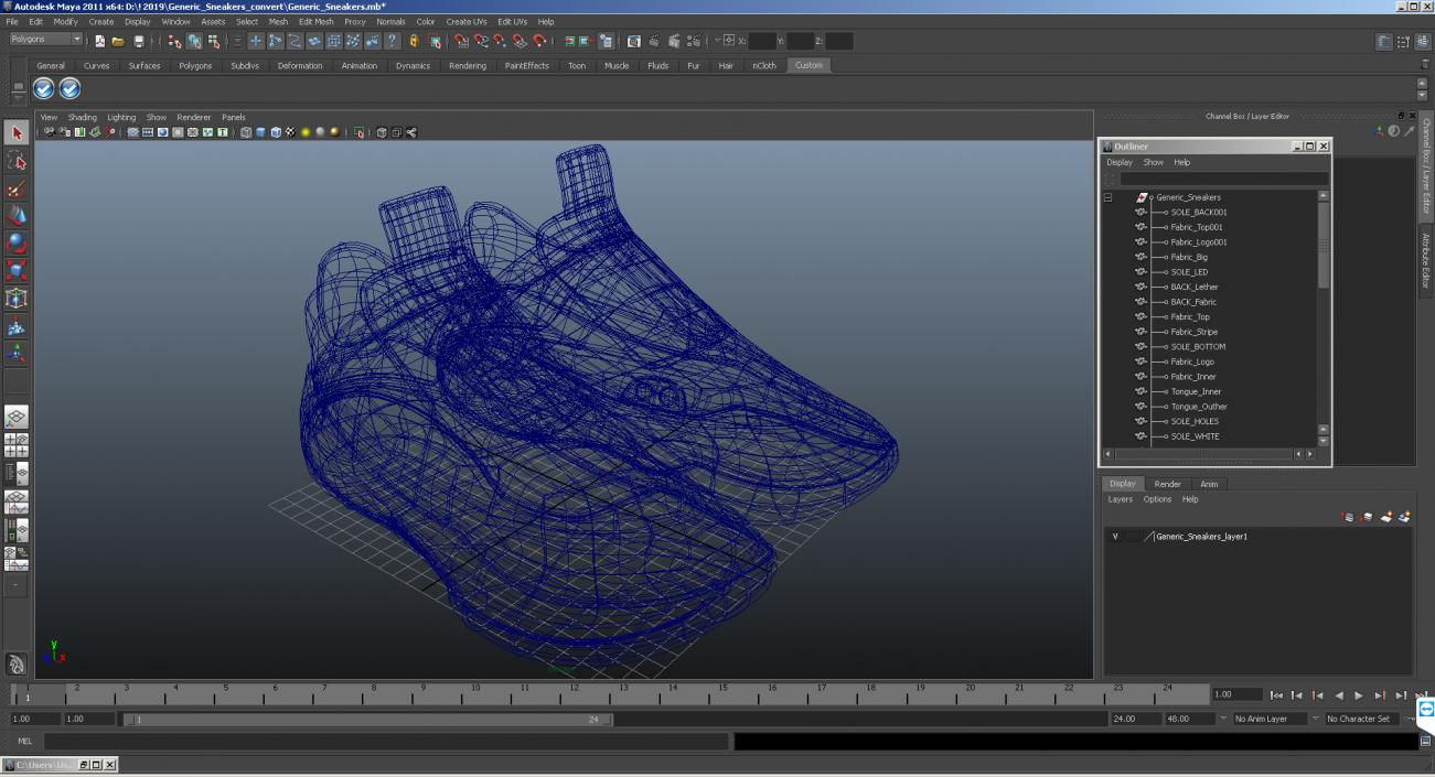 3D Generic Sneakers