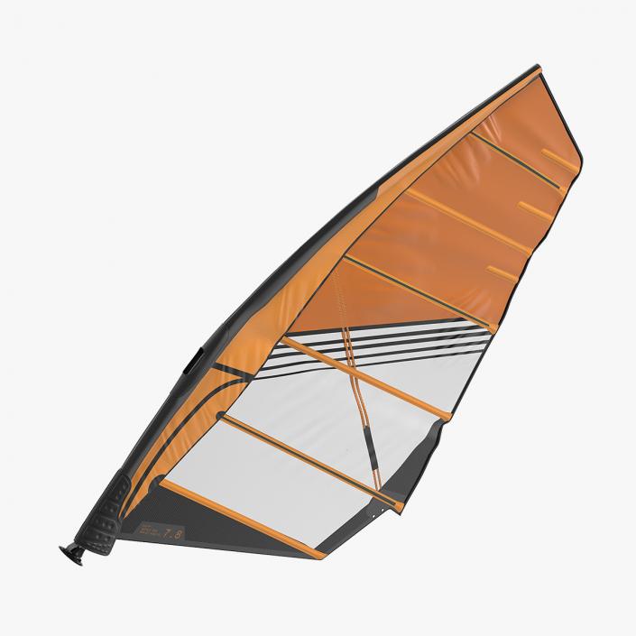 3D Sport Windsurf Mast and Sail model