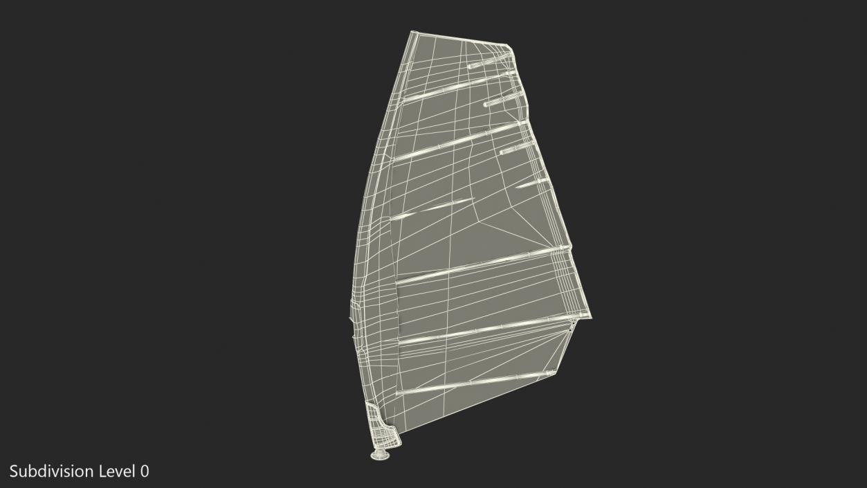 3D Sport Windsurf Mast and Sail model