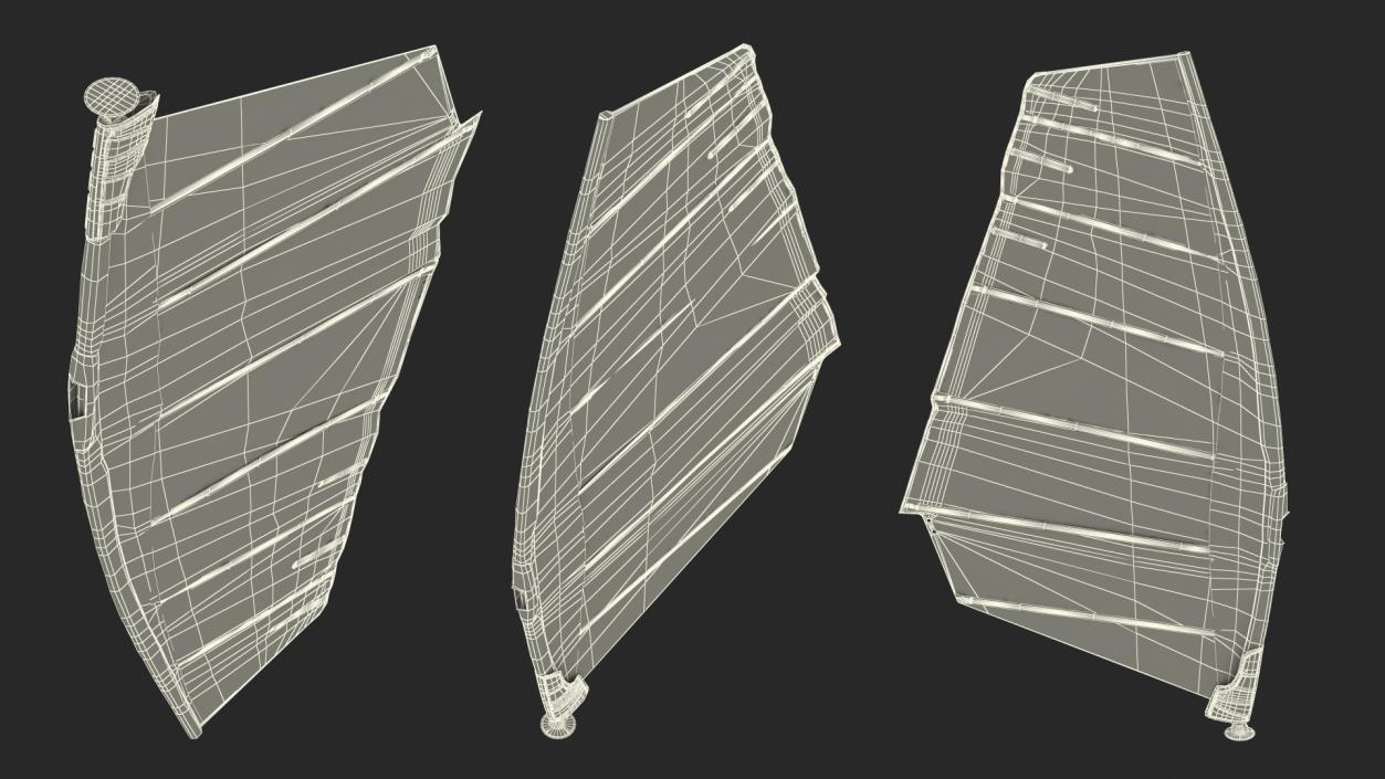 3D Sport Windsurf Mast and Sail model