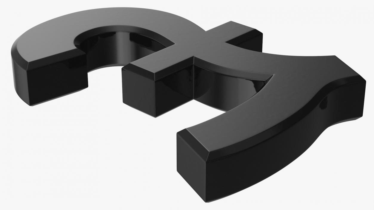 UK Pound Currency Symbol Plastic 3D