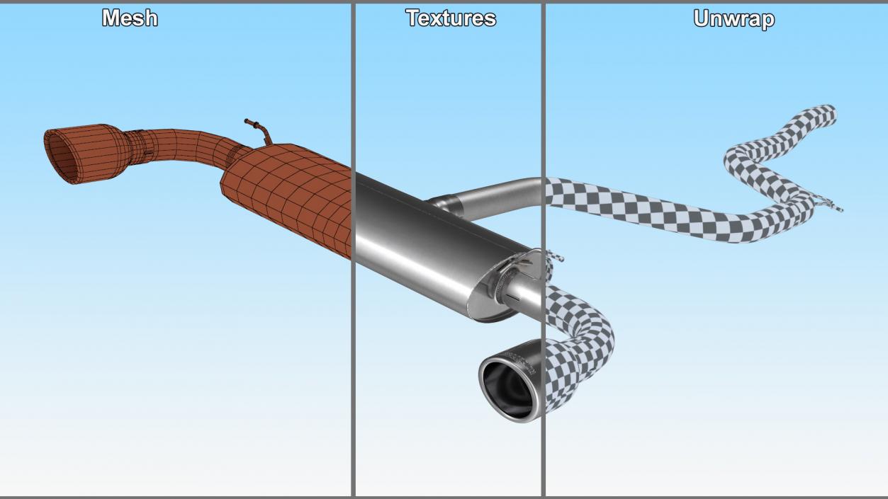 3D Car Exhaust System model