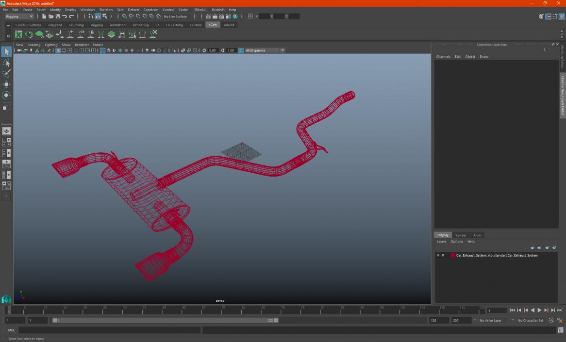 3D Car Exhaust System model