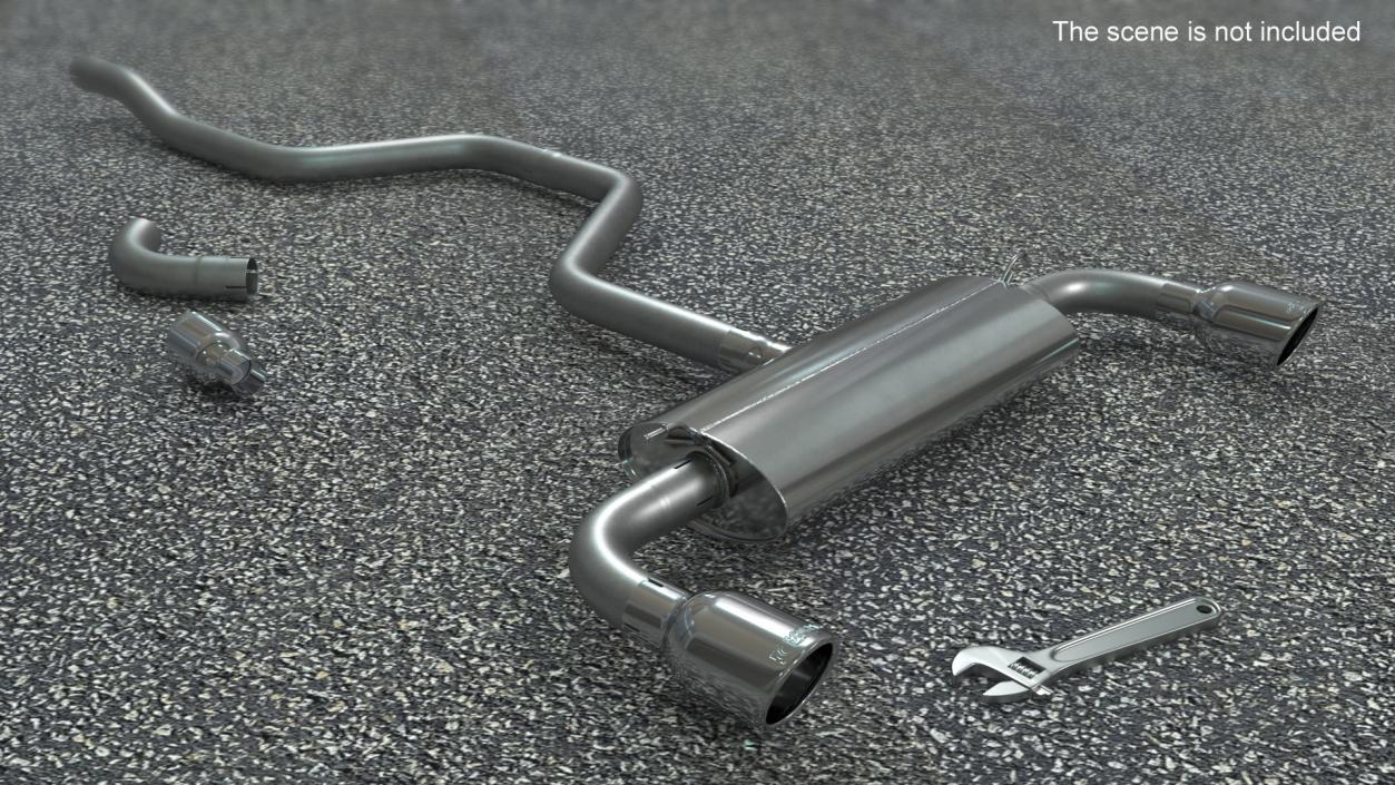 3D Car Exhaust System model