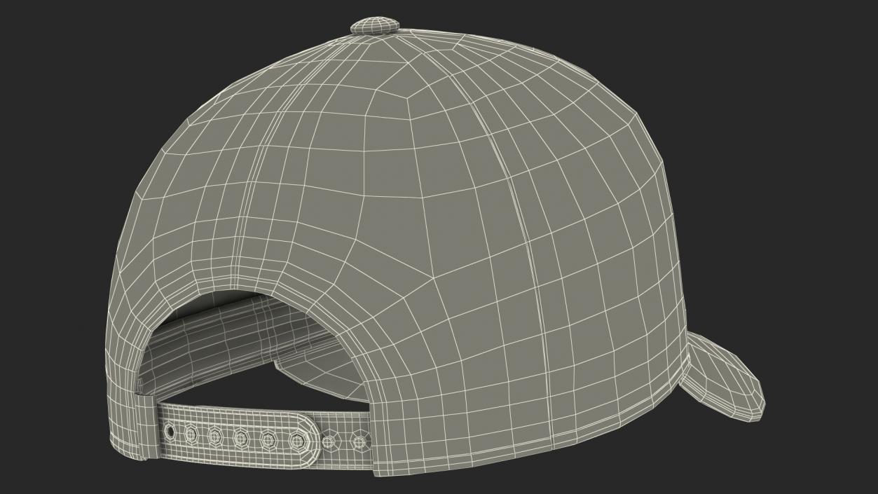 Trucker Cap Your Brand Yellow-Blue 3D model