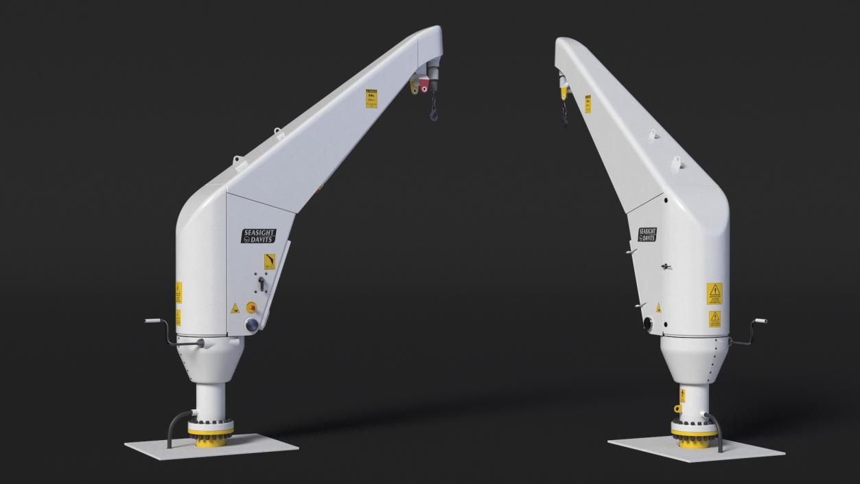 3D Seasight Davits Crane for Wind Farms Rigged model