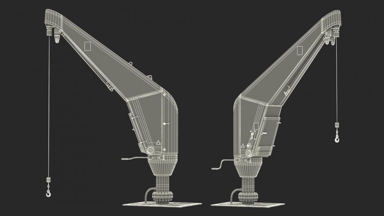 3D Seasight Davits Crane for Wind Farms Rigged model