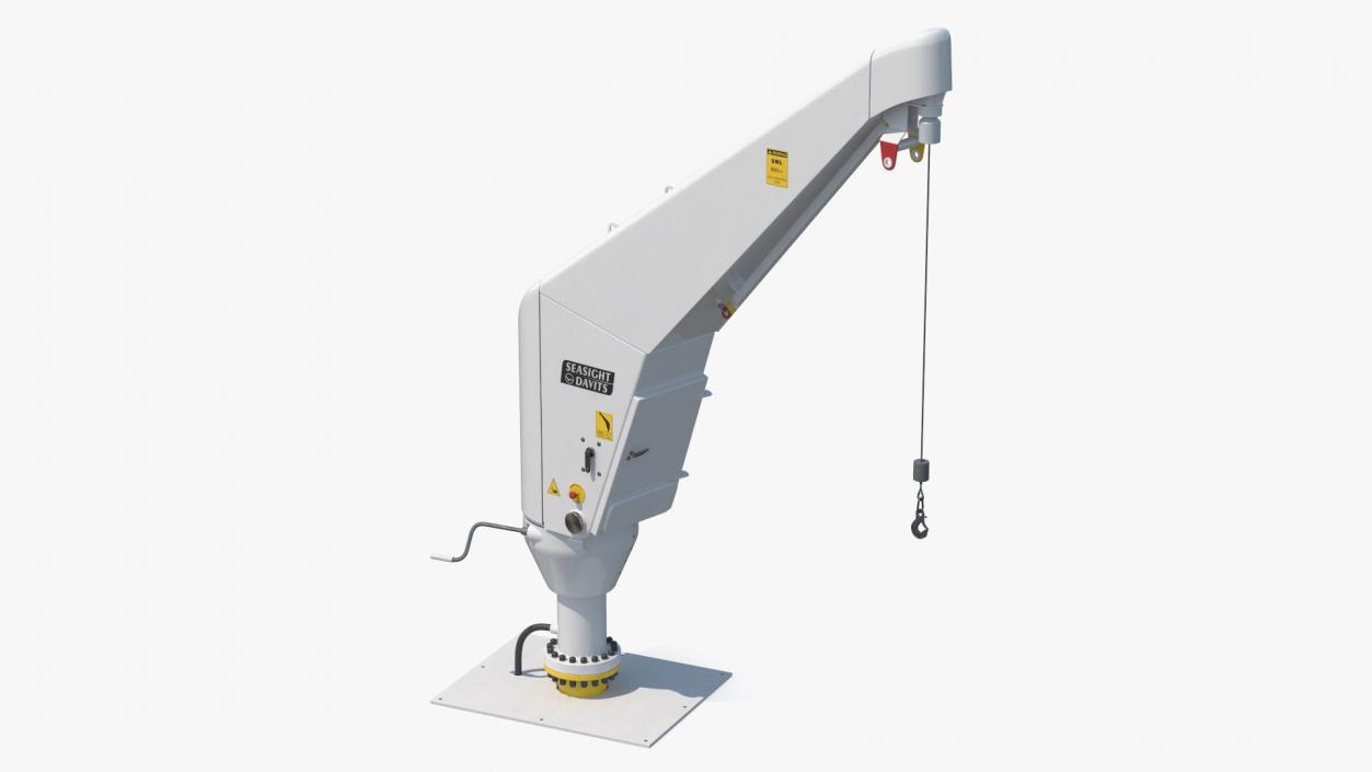 3D Seasight Davits Crane for Wind Farms Rigged model