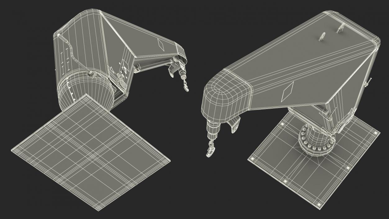 3D Seasight Davits Crane for Wind Farms Rigged model