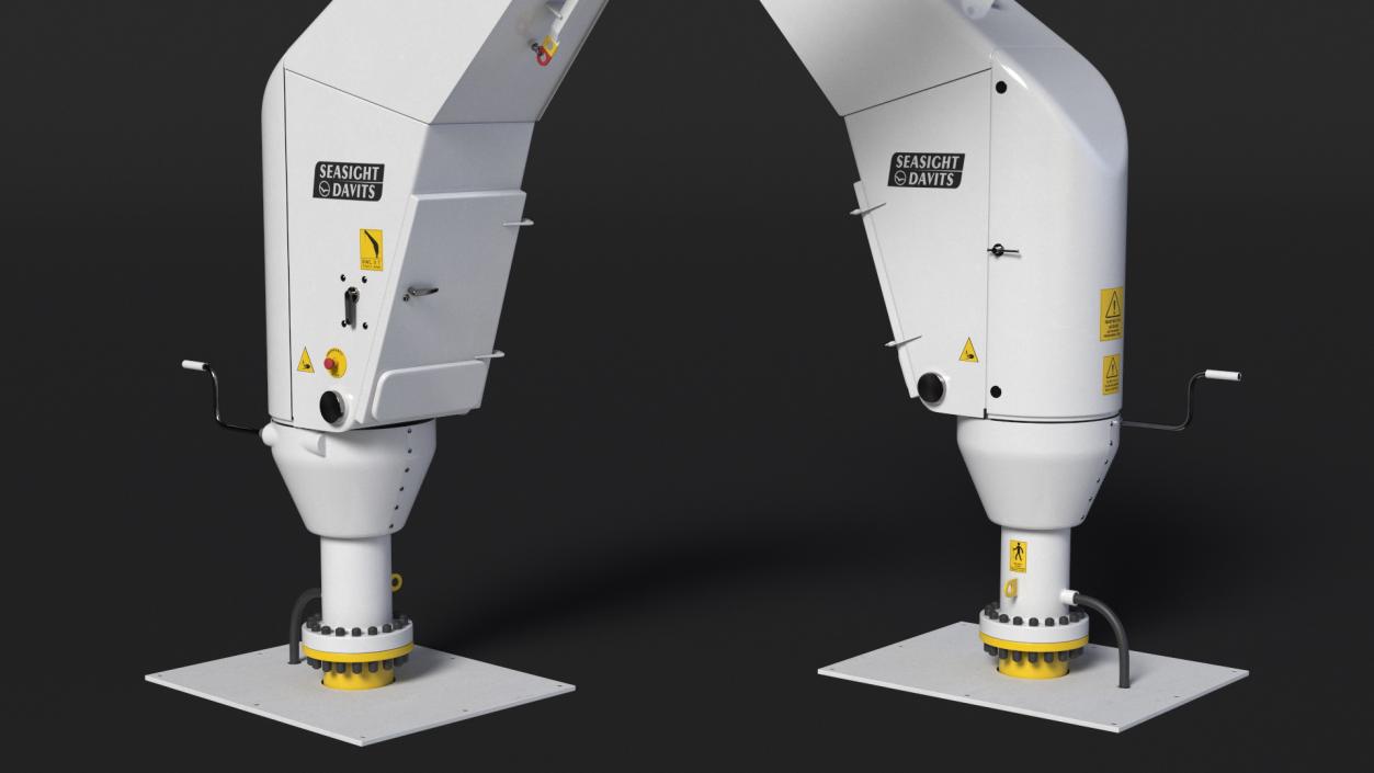3D Seasight Davits Crane for Wind Farms Rigged model