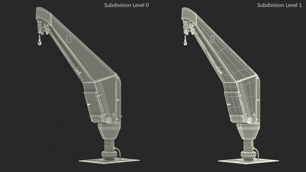 3D Seasight Davits Crane for Wind Farms Rigged model