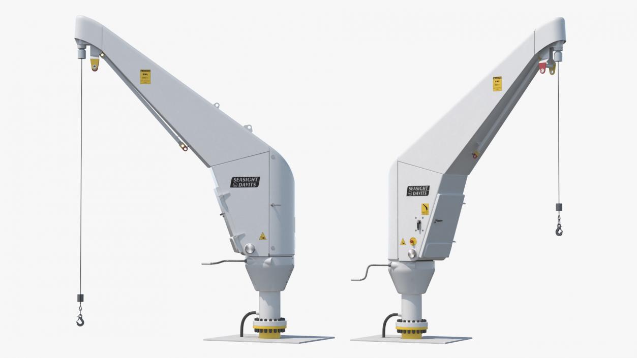 3D Seasight Davits Crane for Wind Farms Rigged model