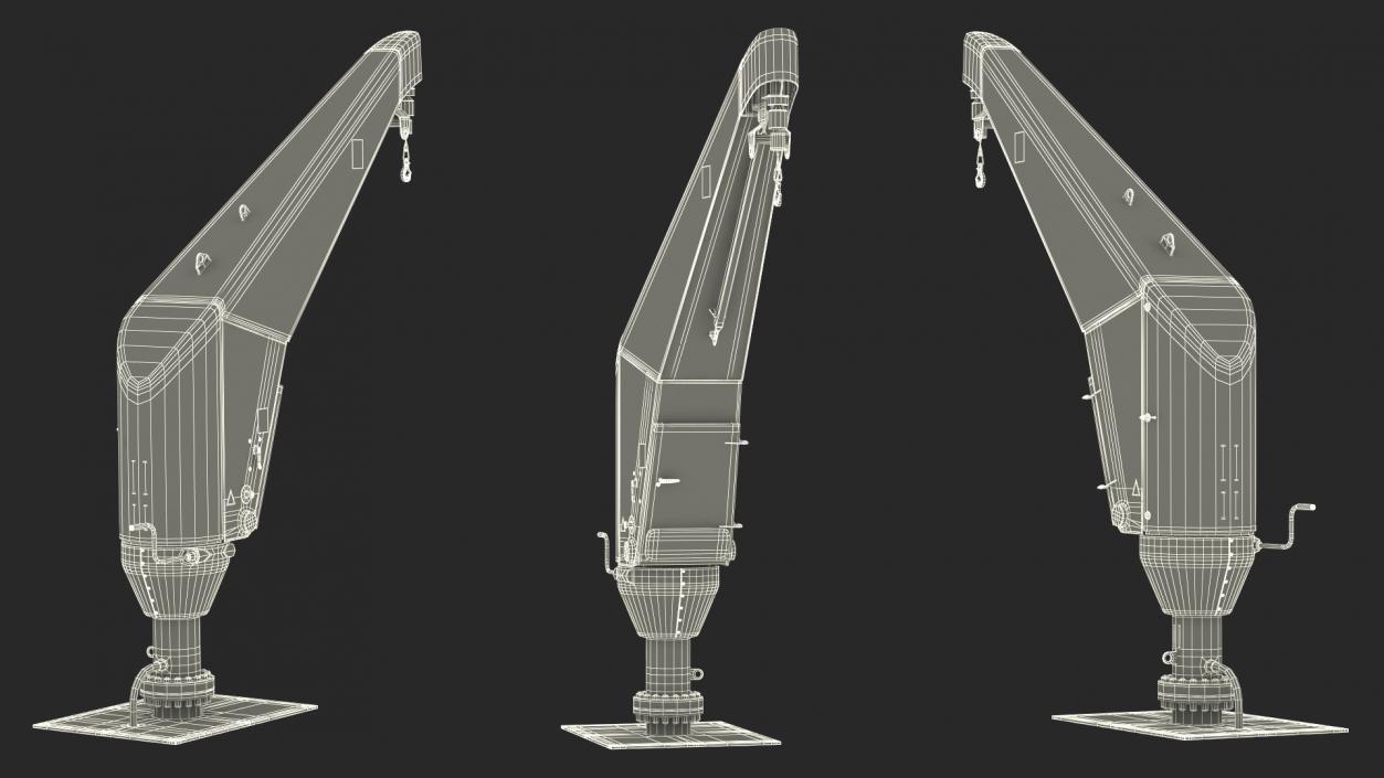 3D Seasight Davits Crane for Wind Farms Rigged model