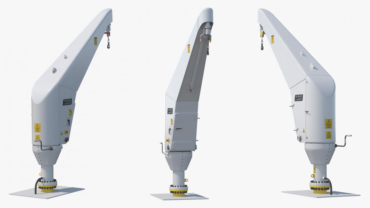 3D Seasight Davits Crane for Wind Farms Rigged model