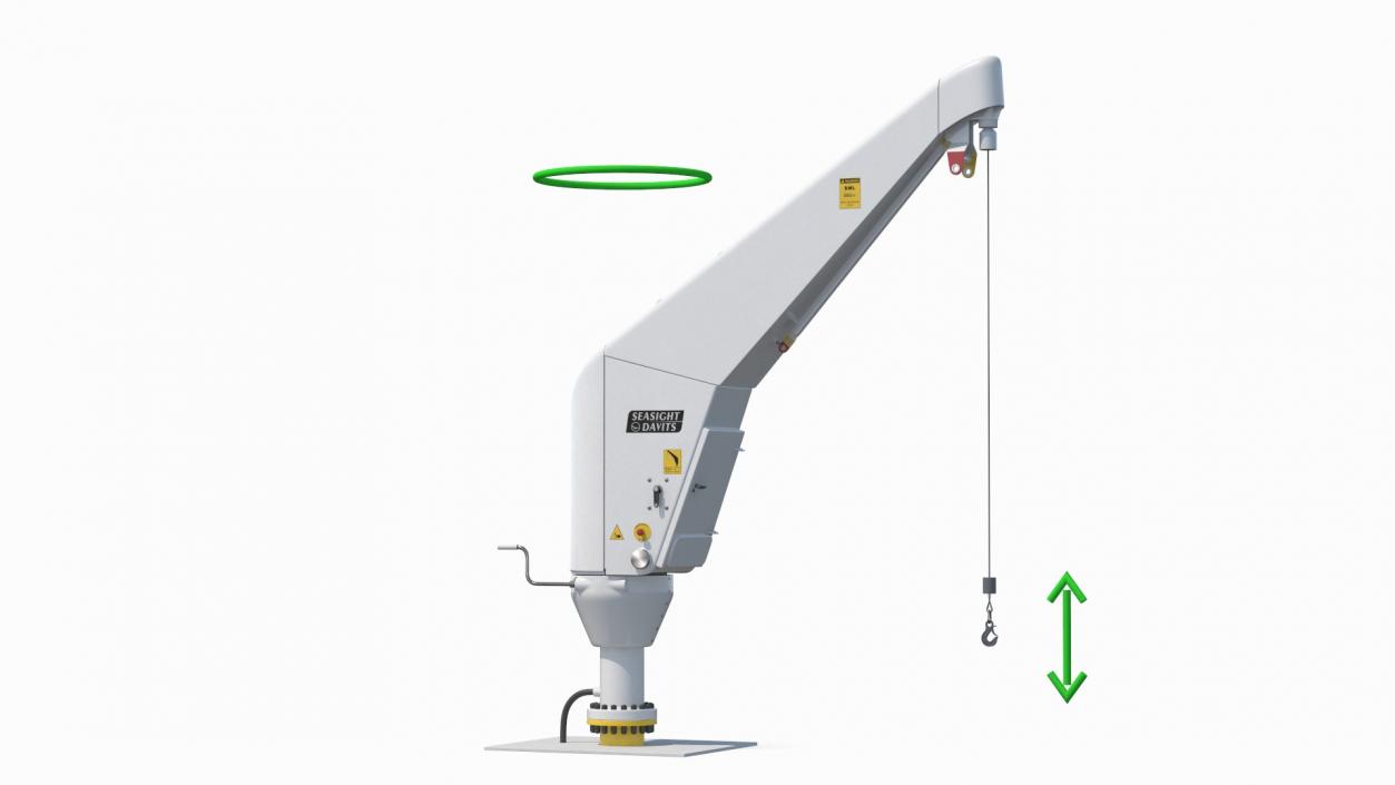 3D Seasight Davits Crane for Wind Farms Rigged model