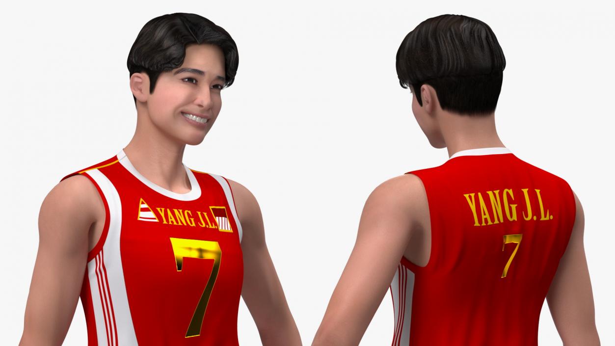 3D model Chinese Volleyball Player