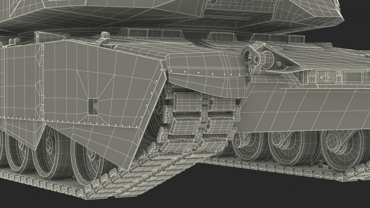 3D model Abrams X Tank Grey Rigged