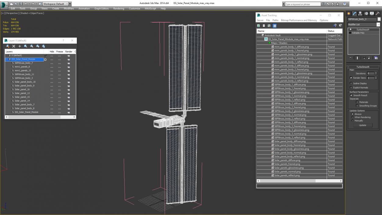 ISS Solar Panel Module 3D