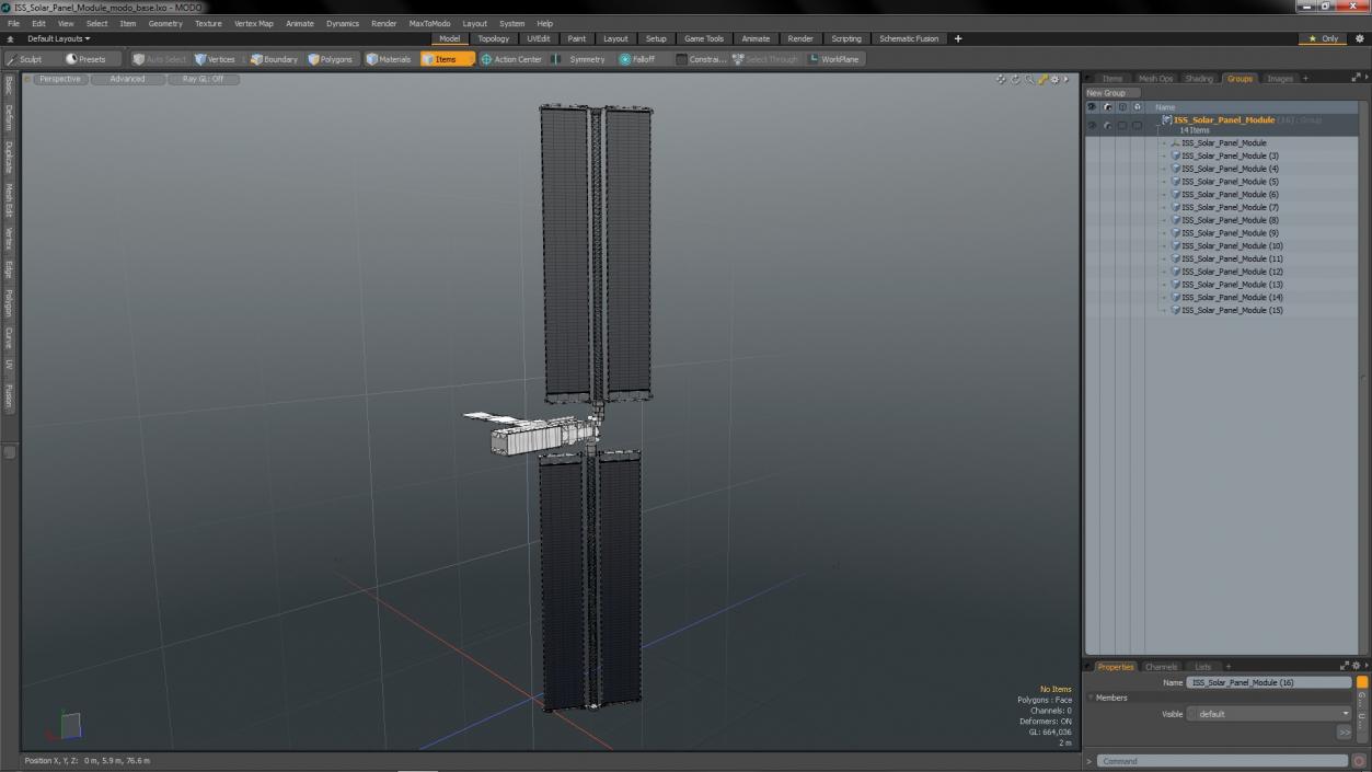 ISS Solar Panel Module 3D