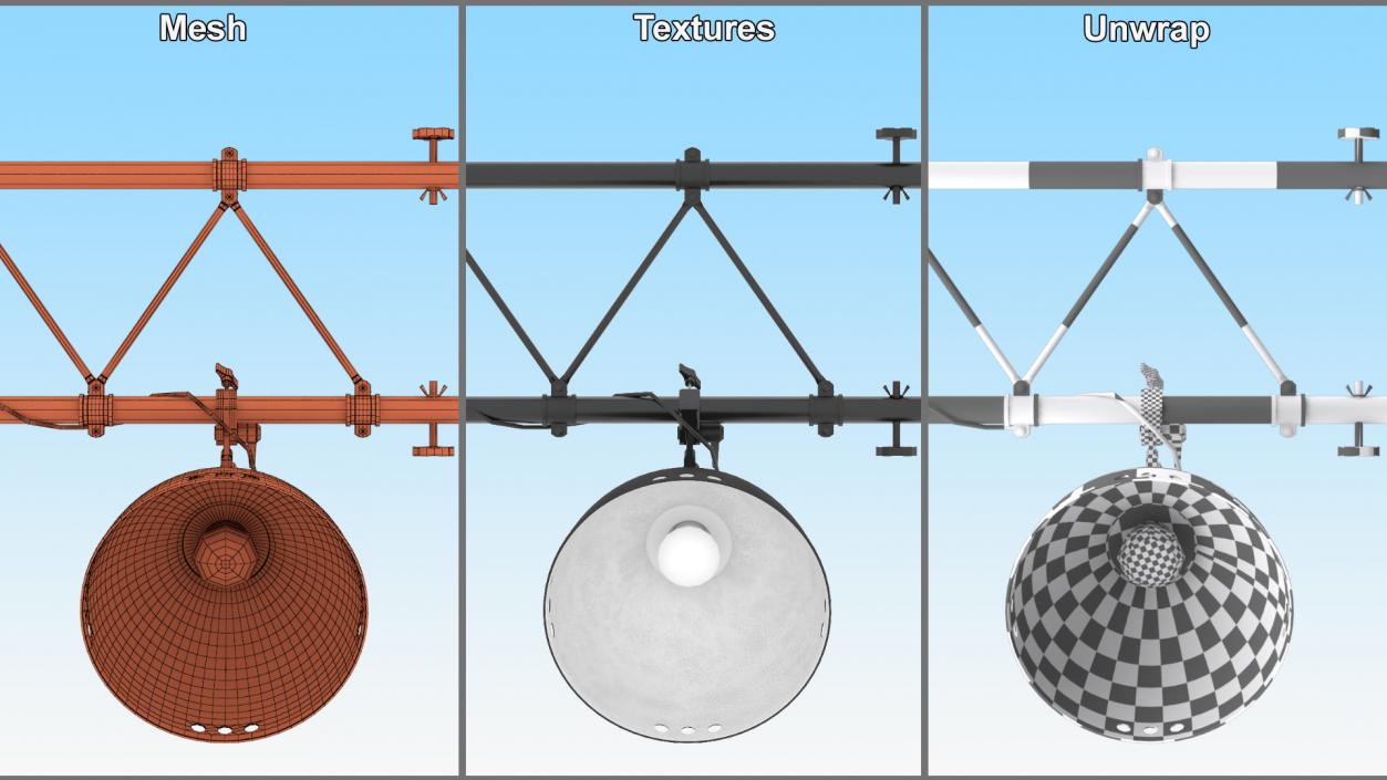 3D Studio Lighting Truss with Spotlight