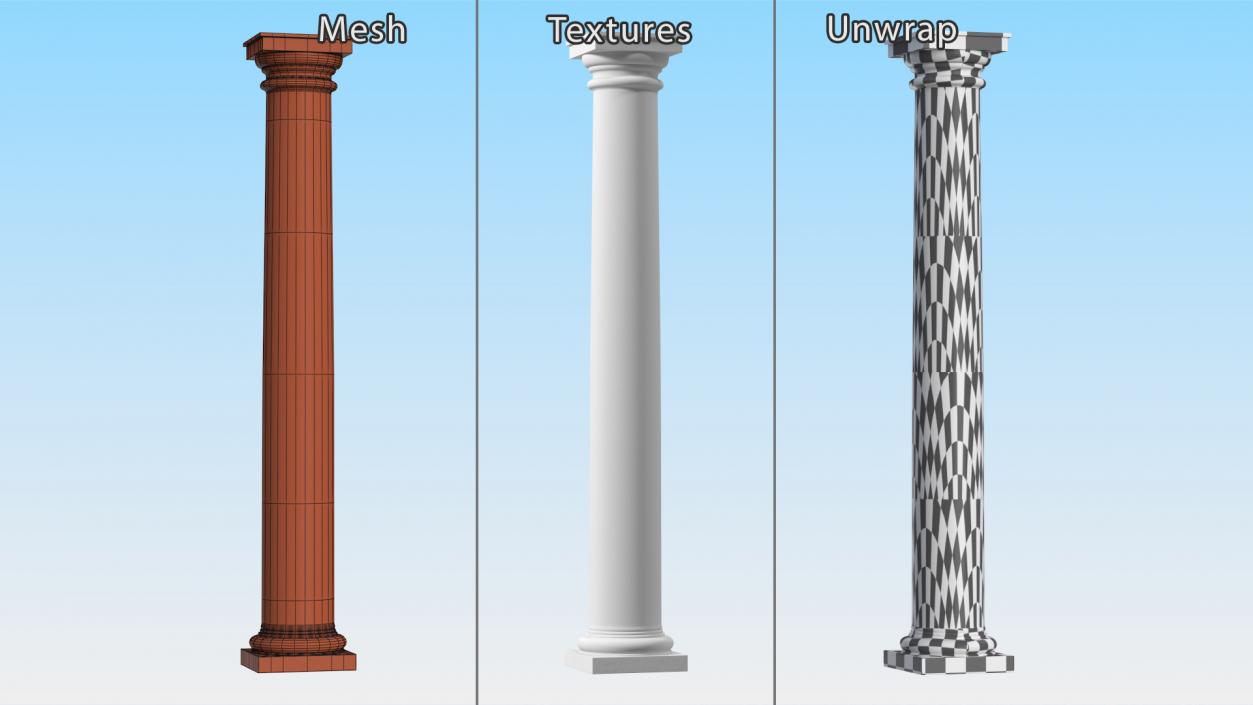 Tuscan Order Classical Column 3D model