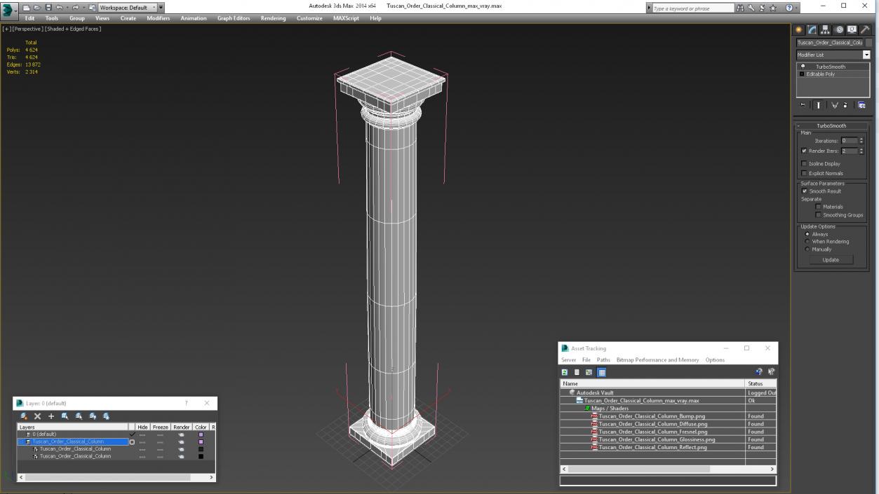 Tuscan Order Classical Column 3D model